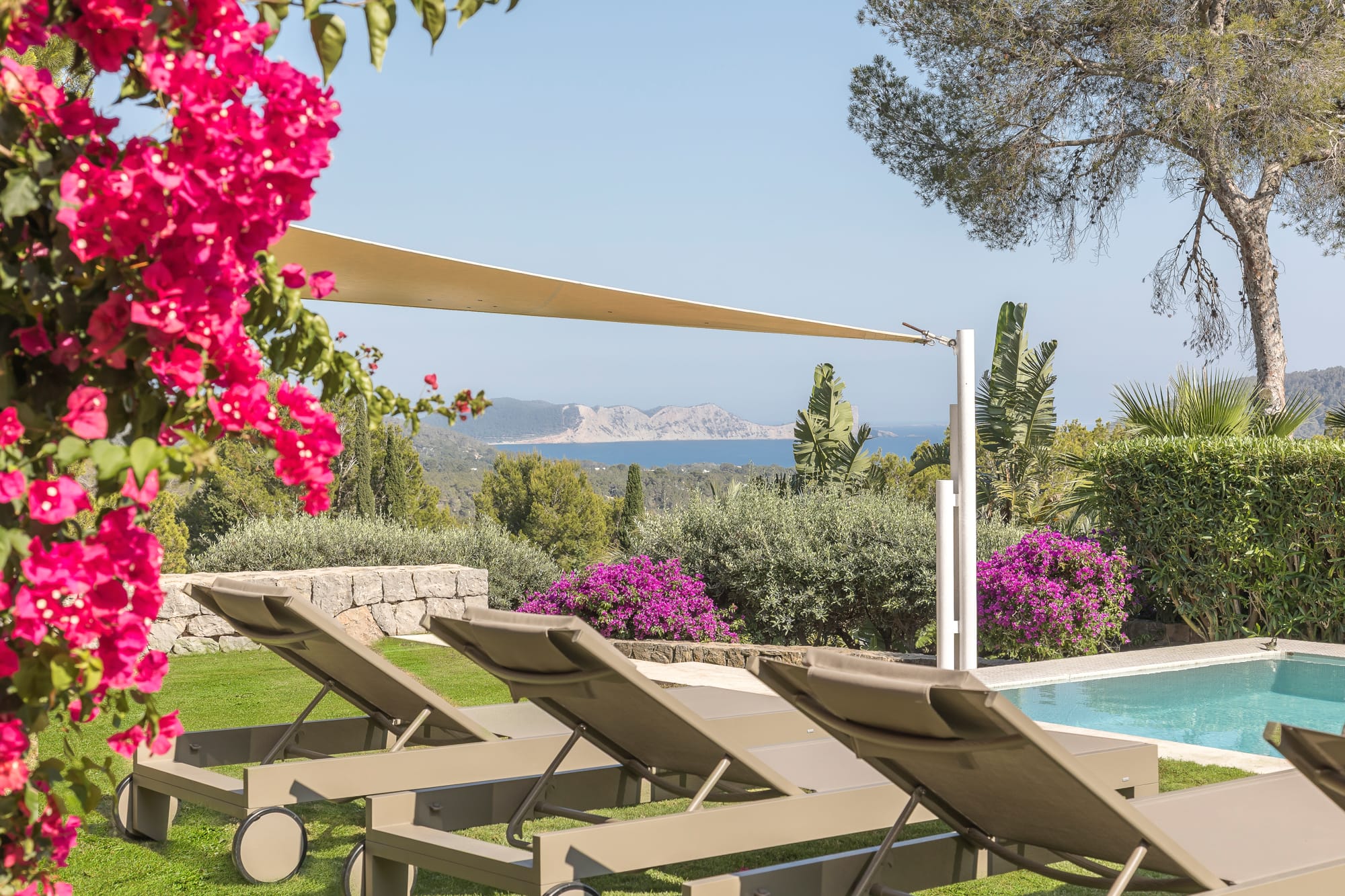 A luxury villa with striking countryside and sea views